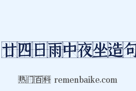 廿四日雨中夜坐造句是什么意思的图片